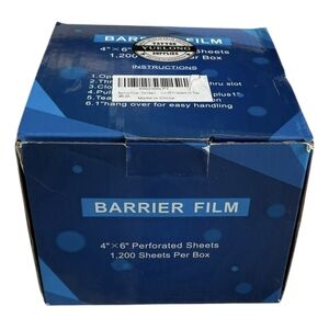 Emalla Barrier Film 1200 Sheets Blue 4x6 Perforated Tattoo Dental NIB